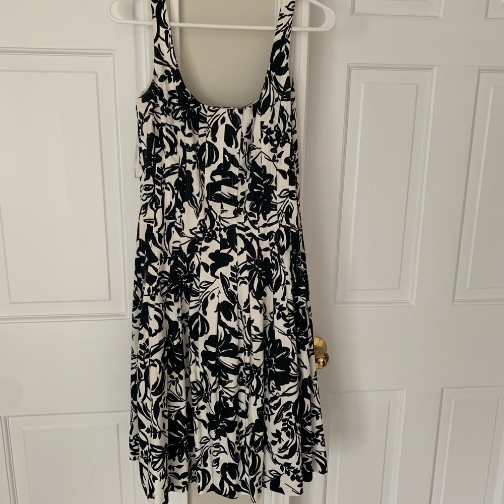 Black and white floral summer dress